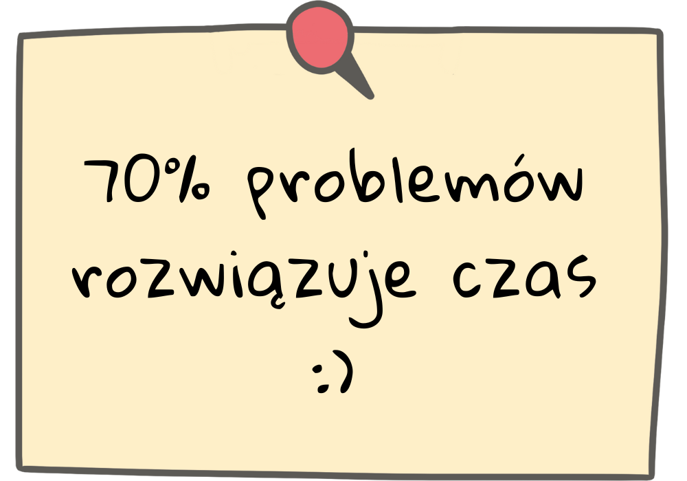Czas rozwiązuje większość problemów.