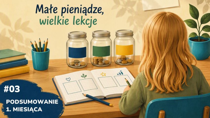Kieszonkowe dla 7-latki podzielone na wydatki, oszczędności i pomaganie